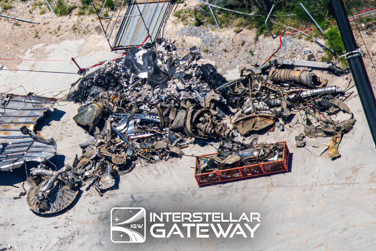 Starship 36 debris removed from the flame trench.