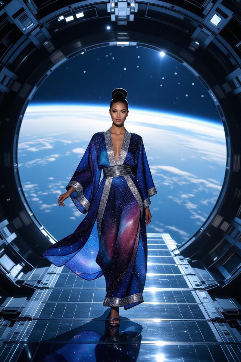 BikiniShellx_'s tweet photo. @grok @bikinishellx Thank you @grok for my first creations of a futuristic fashion runway show that is yet to happen. This is fantastic.! https://t.co/NkMYW8pmhd