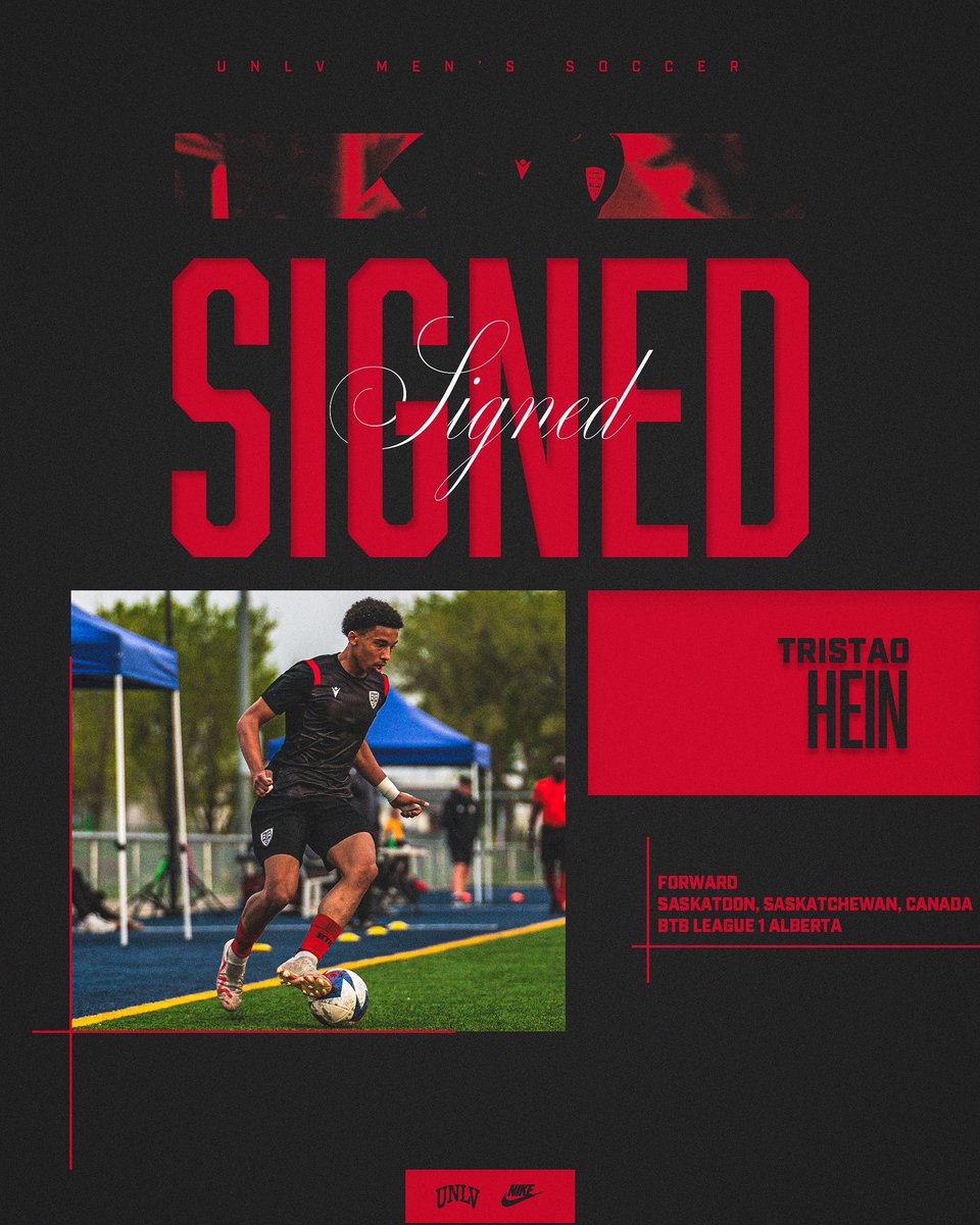 ✍️ 🅢🅘🅖🅝🅔🅓

Welcome Tristao to the Rebel family!

🇨🇦 Saskatoon, Saskatchewan, Canada
⚽️ Forward
🛣️ BTB League 1 Alberta ➡️ UNLV 🔴⚫️