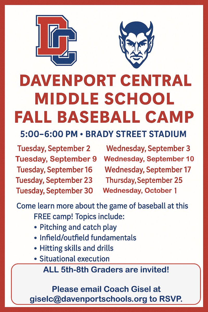 Davenport Central Baseball tweet media