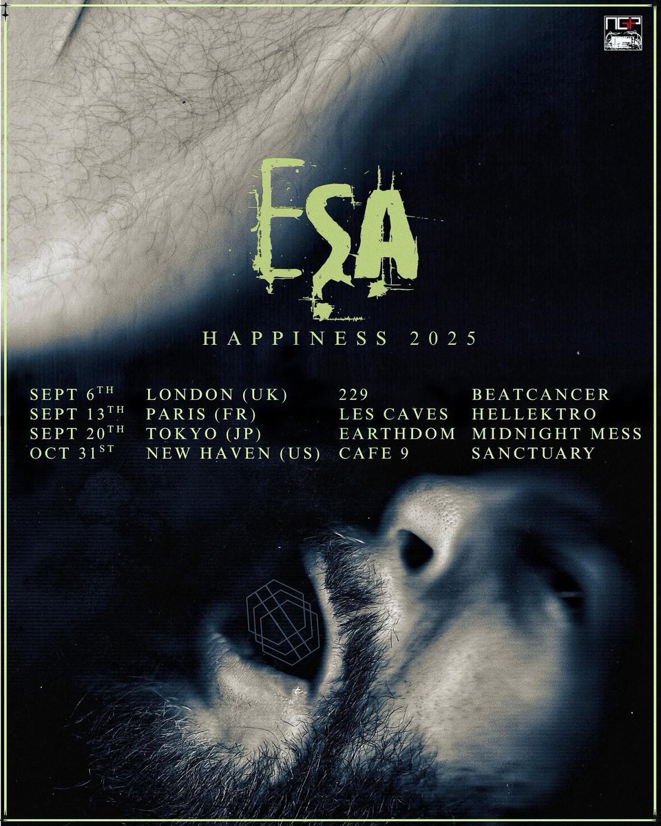 2018年に初来日 #DOMMUNE にも出演したESAことElectronic Substance Abuse がイギリスより再来日⚡️

大久保EARTHDOMにて2フロア同時開催

🚩September 20 Sat.
Midnight★Mess 23rd Anniversary SP

📍Okubo <a href="/earthdom/">アースダム</a>
(Shinjuku/Tokyo)

◆Main Hall

・LIVE
ESA: Electronic Substance Abuse 🇬🇧
