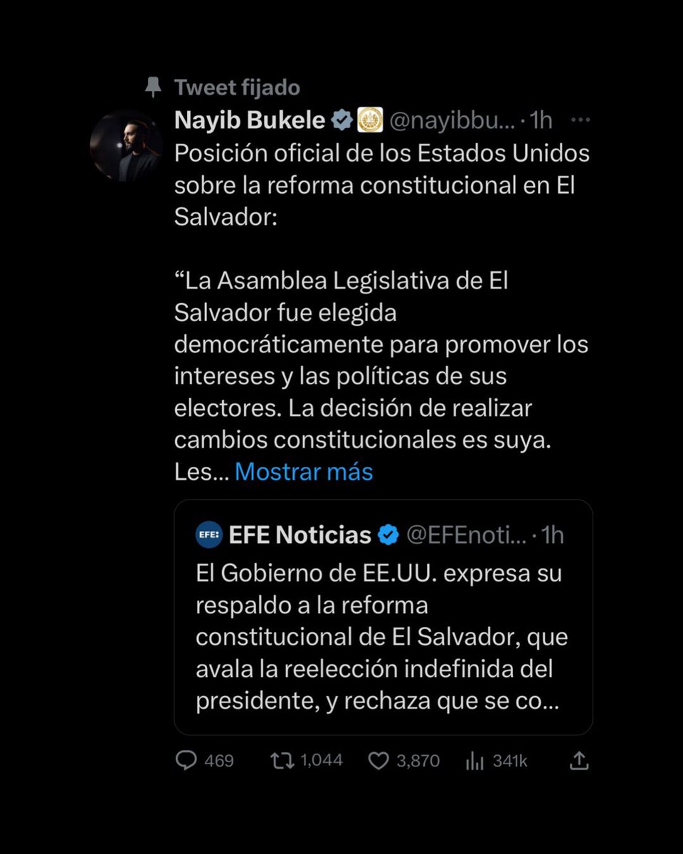Omar Luna 🏳️🌈🏳️⚧️ (@gomaxxx) on Twitter photo #Dictadura |
Sí, ajá, pero no veo que Mr. Orange te haya dado su bendición formal, <a href="/nayibbukele/">Nayib Bukele</a>… 🤨🧢🤡🫰🔥🇸🇻 #Dictadura |
Sí, ajá, pero no veo que Mr. Orange te haya dado su bendición formal, <a href="/nayibbukele/">Nayib Bukele</a>… 🤨🧢🤡🫰🔥🇸🇻