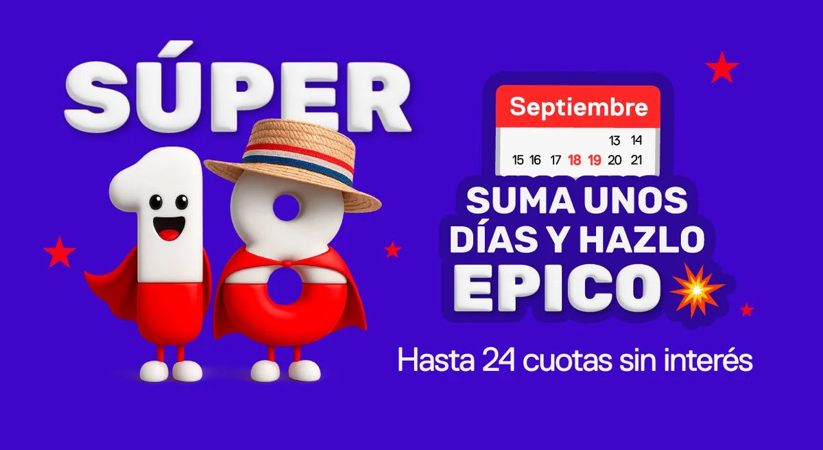 🇨🇱 ¡Atención viajeros!
💥 Suma unos días en septiembre y realiza tu viaje ÉPICO: hasta 24 cuotas sin interés 😮‍💨

🔗 Revisa todas las promos en despegar.cl