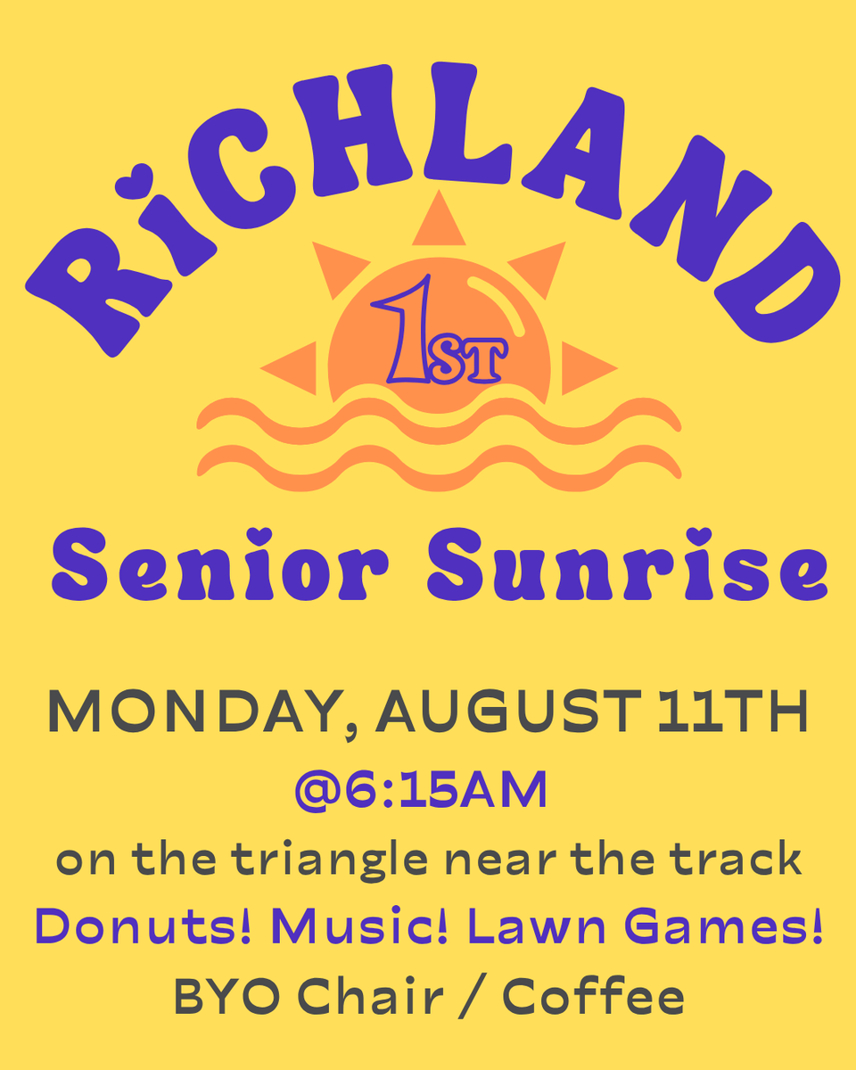 The turf area just outside the Main Arena entrance is affectionately called "The Triangle".  We will see you there bright and early Monday morning, <a href="/RHSProsper/">Richland High School</a> Seniors!