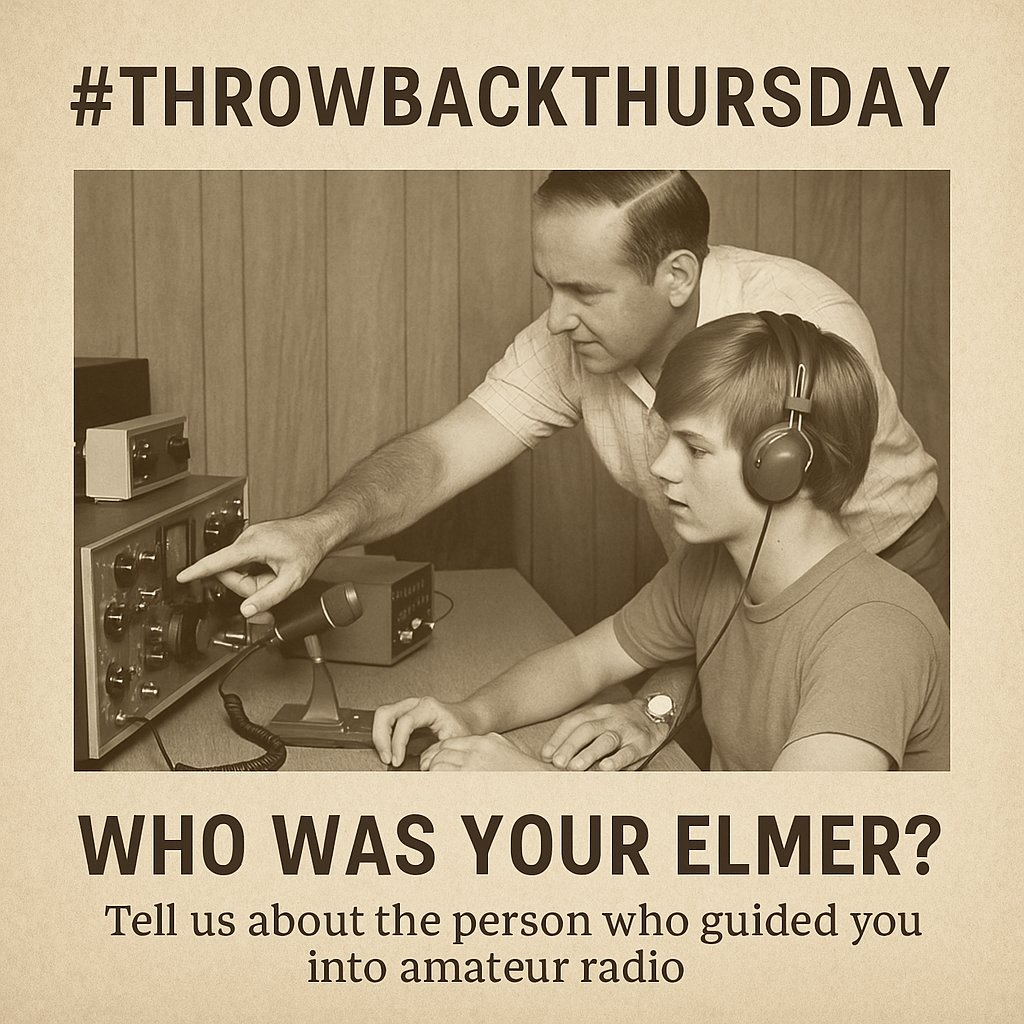 W4Shl's tweet photo. #ThrowbackThursday
Who was your Elmer—the person who helped you get licensed or on the air?
Tag them or share their name &amp; story!
#HamRadio #TBT #Elmer #SCARC #W4SHL https://t.co/5uMseKRsIx