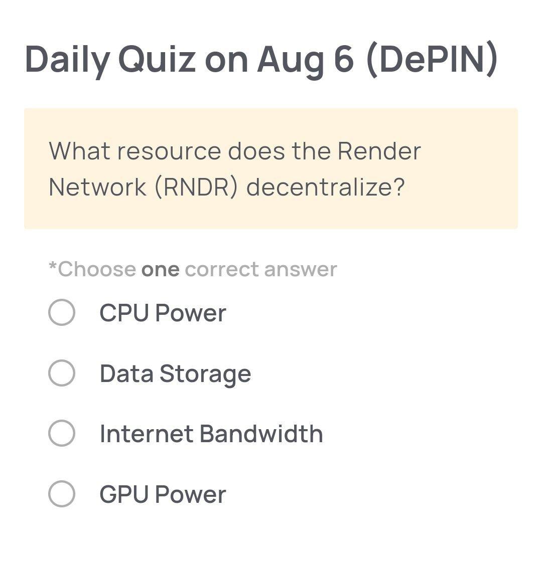 XENEA Wallet 🔍デイリークイズのヒント

高性能なグラフィックスやアニメーションのレンダリング、AIの処理に必要なものは何でしょう？
Render Networkは、世界中のアイドル状態のコンピューティングリソースを活用してそれを提供します💡