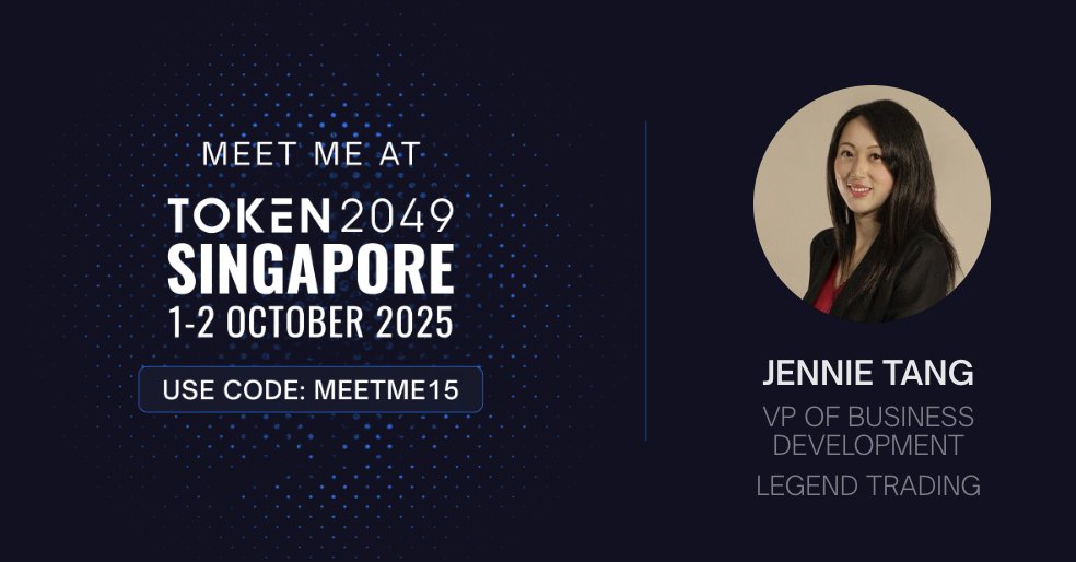 happylifeTang's tweet photo. Sharing is caring. Here is the early bird discount, plus extra 15% off for Token 2049 Singapore.  I've just registered for TOKEN2049 Singapore, 1-2 October 2025. Here is my badge URL. Look forward to seeing you all there! :) https://t.co/I1VOrBMfsy… #TOKEN2049 https://t.co/rEIC3YnN70