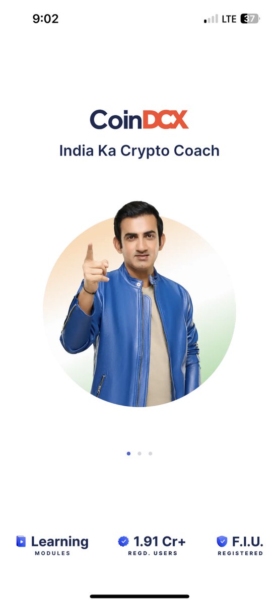 Dharmesh_Jitiya's tweet photo. Dear @CoinDCX @CoinDCX_Cares is it compulsory to see #Gautamgambhir whenever i open the #coindcx app? I should have the choice to not to see him everytime. Please remove it from startup screen. No app shows #ambassador on startup. https://t.co/xZEpFal2AB