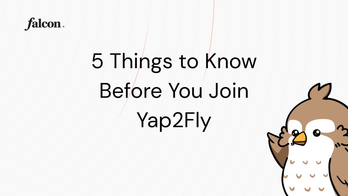 beangina (@beanginax) on Twitter photo Fellow Falcon Yappers! I've received a couple of DMs about <a href="/FalconStable/">Falcon Finance</a> x <a href="/KaitoAI/">Kaito AI 🌊</a> leaderboard, so I shall address them here ⬇️
Q1: What pushes me up the Yap2Fly leaderboard?
> Your rank rises on two factors: Mindshare (quality Falcon posts on X) and Falcon Miles (aka Falcon's Fellow Falcon Yappers! I've received a couple of DMs about <a href="/FalconStable/">Falcon Finance</a> x <a href="/KaitoAI/">Kaito AI 🌊</a> leaderboard, so I shall address them here ⬇️
Q1: What pushes me up the Yap2Fly leaderboard?
> Your rank rises on two factors: Mindshare (quality Falcon posts on X) and Falcon Miles (aka Falcon's