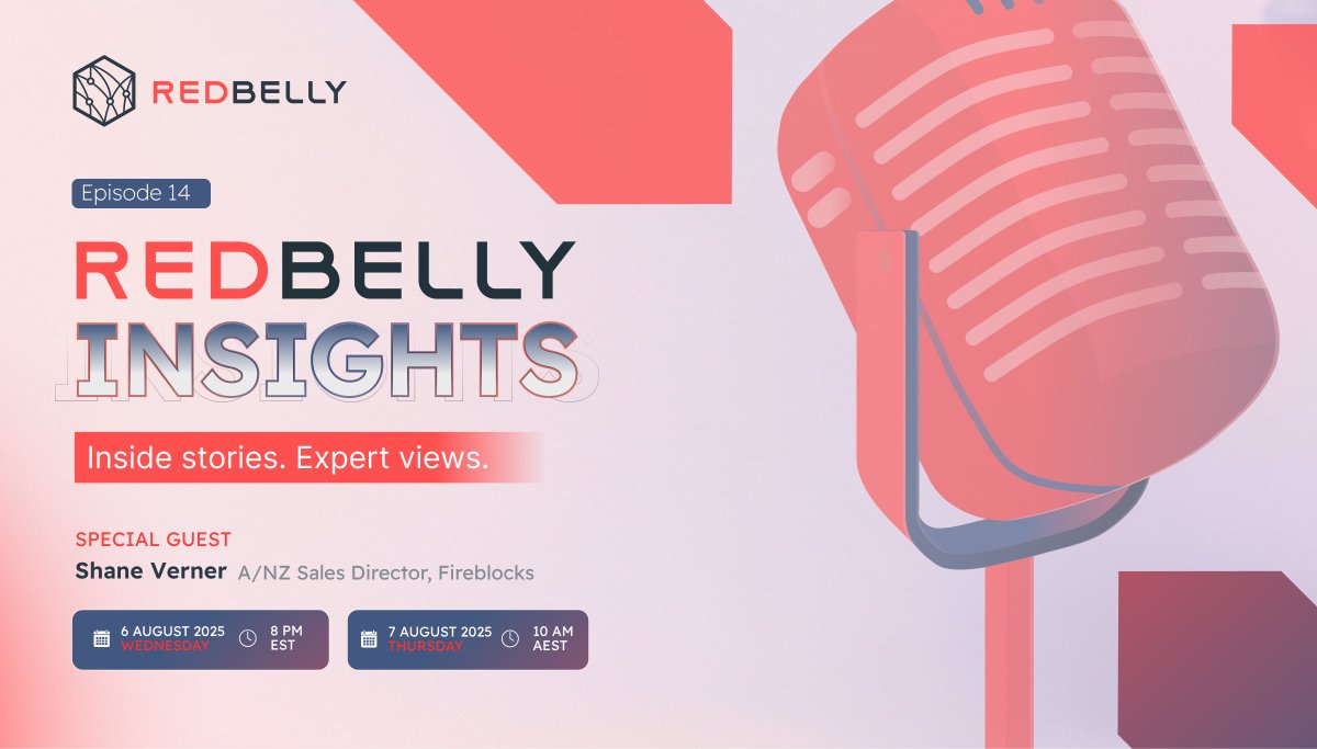 Redbelly Network (@redbellynetwork) on Twitter photo 🚨 Redbelly Insights — Episode 14 drops tomorrow.
🕙10 am AEST.
This week's Special Guest: Shane Verner, A/NZ Sales Director, <a href="/FireblocksHQ/">Fireblocks</a>. Join us.
It’s all about the infrastructure powering the future of finance. 🚨 Redbelly Insights — Episode 14 drops tomorrow.
🕙10 am AEST.
This week's Special Guest: Shane Verner, A/NZ Sales Director, <a href="/FireblocksHQ/">Fireblocks</a>. Join us.
It’s all about the infrastructure powering the future of finance.