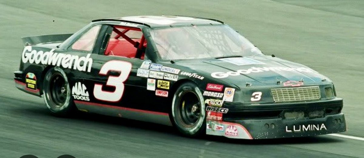 TBP1's tweet photo. @DaleJr 1976 Chevrolet Laguna; 1986 Monte Carlo, forged the Intimidator; 1991 Lumina, man it looked cool with the black nose! https://t.co/BuR5LbF6WP
