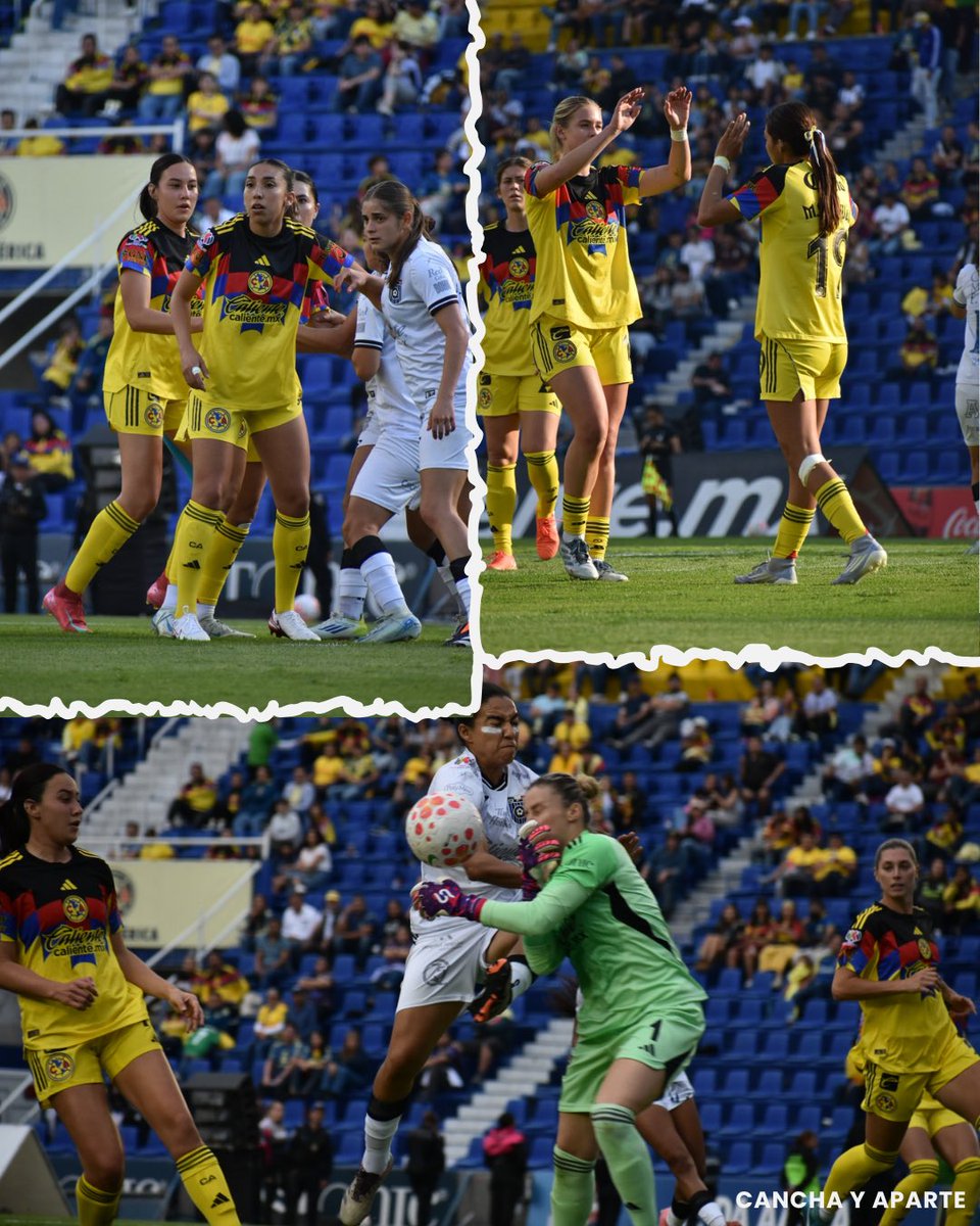 CanchayAparte's tweet photo. Las Águilas de @americafemenil estuvieron cerca de volver a marcar la docena de goles, tal como en el 2018, cuando arrollaron 12-1 a la extinta Monarcas.
De cualquier forma, el 11-0 ante Gallos es abrumador. Destaca que Montserrat Saldívar marcó cuatro goles. 

📸 @YahellYaiza https://t.co/cmdWX1Dv4a