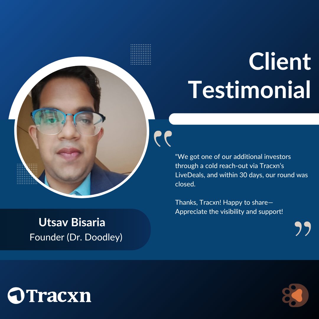 Tracxn (@tracxn) on Twitter photo When both sides of the table share the same platformโdeals move faster.
๐ ๐๐ถ๐๐ฐ๐ผ๐๐ฒ๐ฟ ๐ฎ๐ฐ๐๐ถ๐๐ฒ ๐ผ๐ฝ๐ฝ๐ผ๐ฟ๐๐๐ป๐ถ๐๐ถ๐ฒ๐ ๐ผ๐ป ๐๐ถ๐๐ฒ ๐๐ฒ๐ฎ๐น๐: lnkd.in/gkWpA4Kw
#Tracxn #StartupFunding #LiveDeals #FounderJourney #VentureCapital When both sides of the table share the same platformโdeals move faster.
๐ ๐๐ถ๐๐ฐ๐ผ๐๐ฒ๐ฟ ๐ฎ๐ฐ๐๐ถ๐๐ฒ ๐ผ๐ฝ๐ฝ๐ผ๐ฟ๐๐๐ป๐ถ๐๐ถ๐ฒ๐ ๐ผ๐ป ๐๐ถ๐๐ฒ ๐๐ฒ๐ฎ๐น๐: lnkd.in/gkWpA4Kw
#Tracxn #StartupFunding #LiveDeals #FounderJourney #VentureCapital