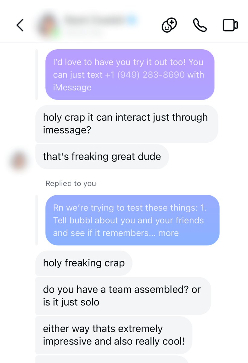 just hit 100 group chats, 260 users, and 3,000 messages from our beta launch 20 days ago. we would love to get some feedback for our next iteration! check out the product here: bubblai.com