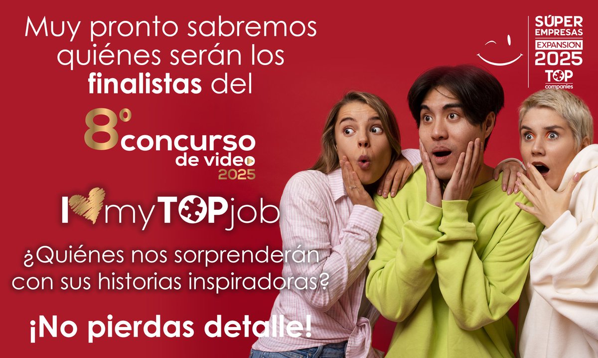 Muy pronto sabremos quiénes serán los finalistas del 8° concurso de video #ILovemyTOPjob. 🎬✨ ¿Quiénes nos sorprenderán con sus historias inspiradoras? ¡No pierdas detalle! 👉 acortar.link/mYKozw #SúperEmpresas #TOPCompanies <a href="/ExpansionMx/">Expansión</a>  <a href="/ExpEmpresas/">Expansión Empresas</a>