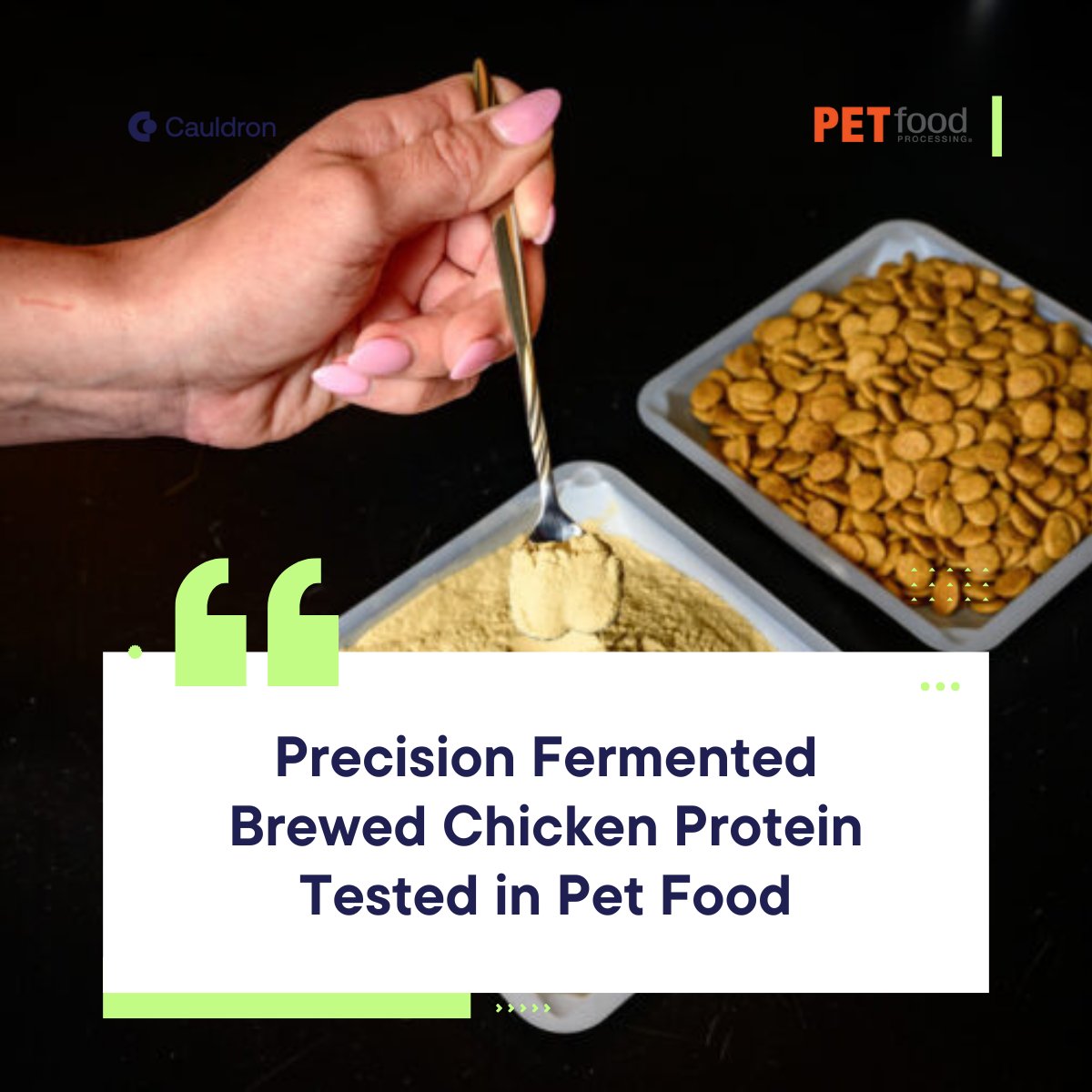 The next big thing in pet food? 🐾 Precision fermentation. In a groundbreaking new project, scientists at <a href="/UofIllinois/">University of Illinois</a> and <a href="/bondpetfoods/">Bond Pet Foods</a> used #precisionfermentation to produce brewed chicken protein and evaluated it for use in pet food.

Check it out: bit.ly/41vIc5k