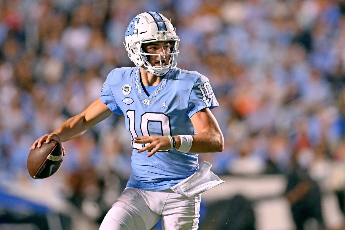 Here’s a mock-up of what Drake Maye will look like in these jerseys
