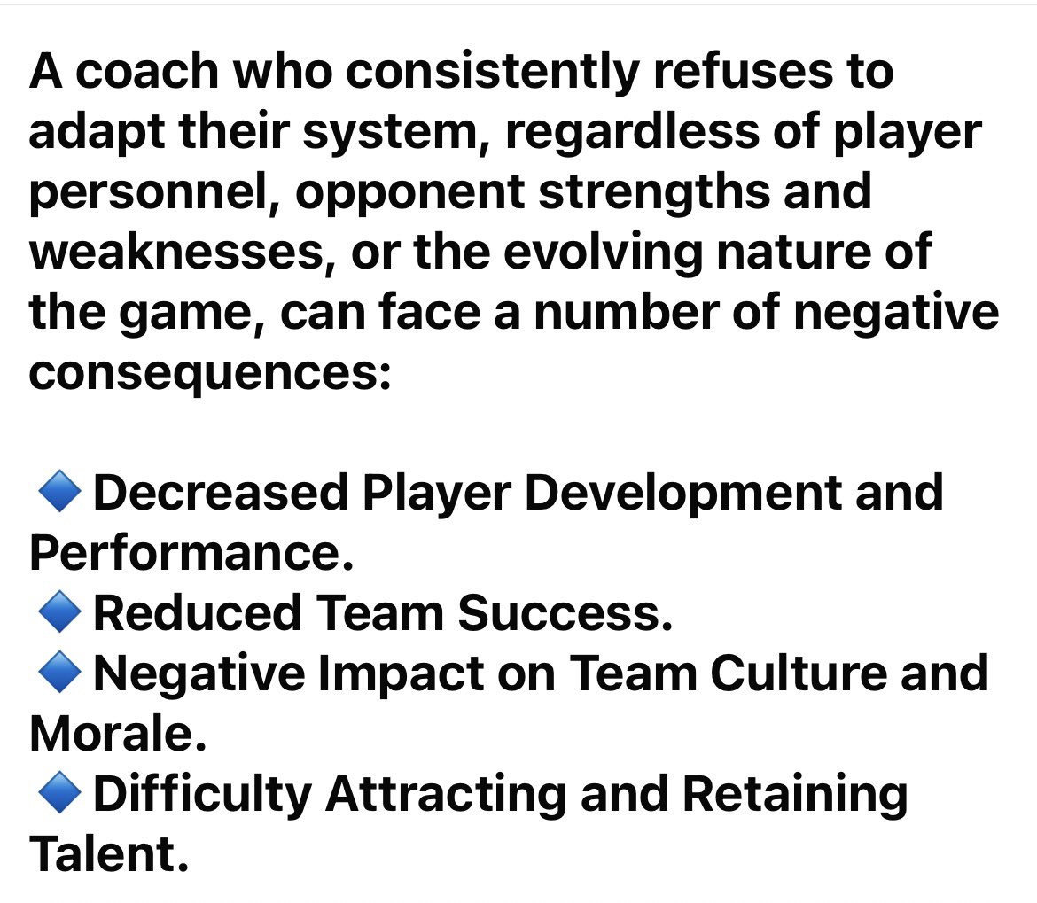 Coaches: Sometimes you have to adjust to the changes in the game and athletes. 20 years is a long time to be stuck. You aren’t even the same after 20 years! #evolve