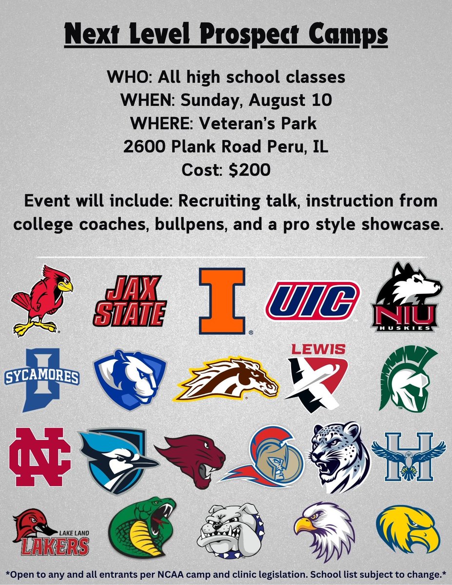 Next Level Prospect Camps tweet media