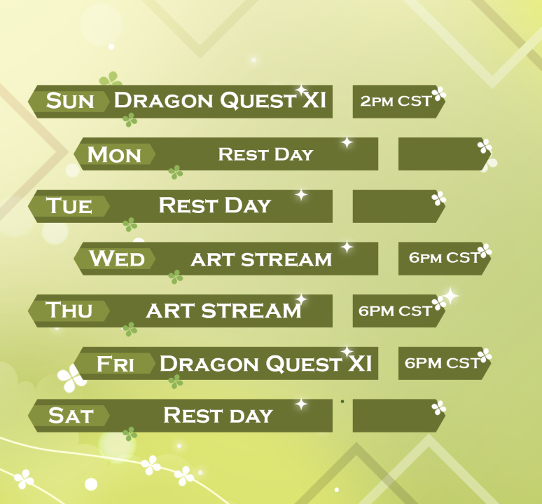 Schedule is here!
08/04 / 08/10