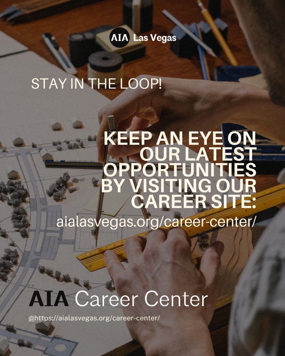 New jobs just dropped!
Explore the latest openings on the AIA Las Vegas Career Center—your next career move could be here.

🔗 aialasvegas.org/career-center/

#LGAArchitectures #WestarArchitecturalGroup #AIALasVegas #AIACareerCenter