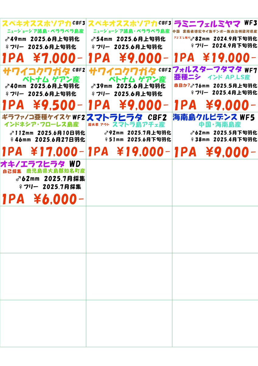 初めてお世話になります🙇
SB出品リスト52組印刷前のシールです
皆様、掘出し物が有るかも😆一度はジュックリ覗いてみて下さい😊
リポストお願いします🙇