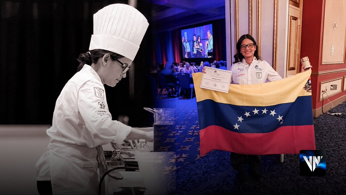 mariavarga1610's tweet image. 🥈🇻🇪 ¡Sabor que conquista!  
La gastronomía criolla venezolana se alzó con medalla de plata en el prestigioso Global Chef Challenge en EE.UU.  
👨‍🍳 Un triunfo que celebra nuestras raíces y talento culinario. 
OrgulloVenezolano #GastronomíaCriolla #ChefChallenge #VenezuelaSabeBien