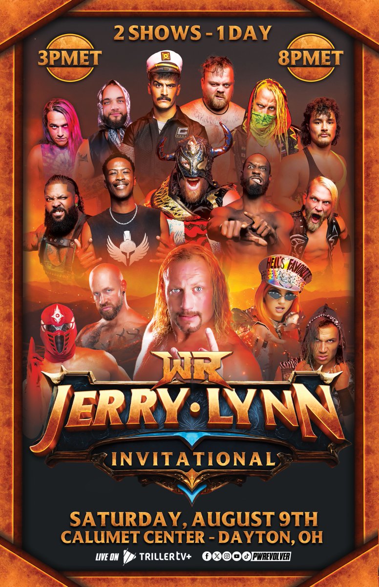 🚨2 Shows - 1 Day🚨

This Saturday!
Jerry Lynn Invitational 
Dayton, OH
LIVE on <a href="/Triller_TV/">TrillerTV</a>+

🔸Show 1 - 3pmET
(First Round Matches)

🔸Show 2 - 8pmET
(Semi Finals &amp; Finals)