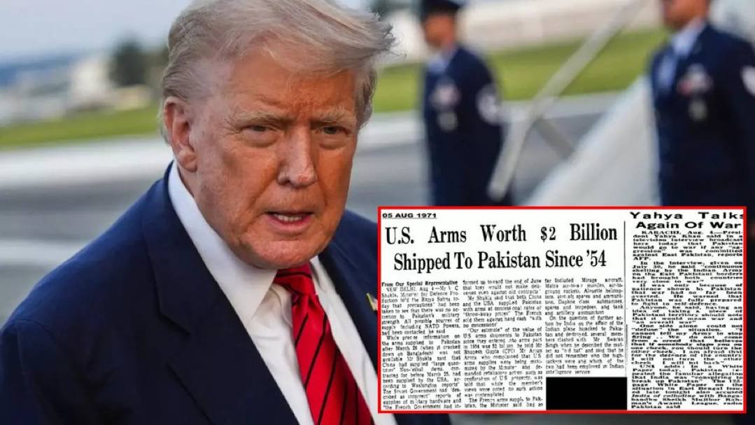 anindya24's tweet photo. The Indian Army  posted a 1971 newspaper clipping showing "$2 BILLION IN U.S. ARMS TO PAKISTAN" right after Trump threatened tariffs over Russian oil.

America is having a meltdown because India posted actual facts.

The hypocrisy is suffocating. https://t.co/RDxNCAdcO6