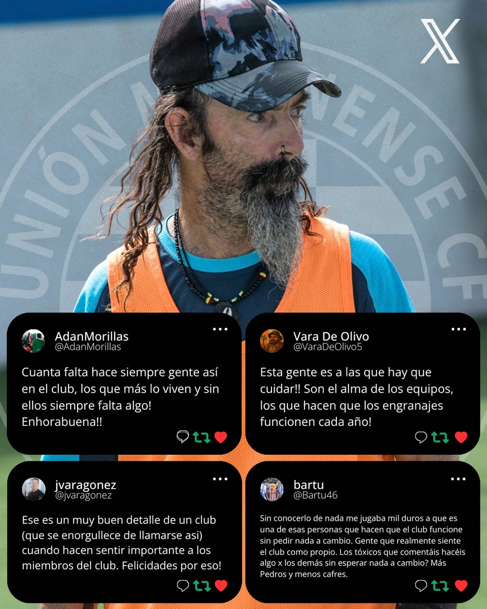Nuestro utillero, Pedro García, se ha hecho viral, pero más lo sería si conocierais su gran labor y corazón.

Desde el club denunciamos algunos comentarios desafortunados y agradecemos los muchos mensajes de apoyo que ha recibido.

Habéis hecho viral a la persona correcta.