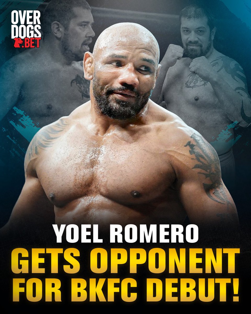 OverDogsPodcast's tweet photo. 👊 48 year old @YoelRomeroMMA set to make his BKFC debut September 12th against Theo Doukas who will also be debuting in bareknuckle with a 2-2 professional MMA record. https://t.co/N2ZWUTP5FO