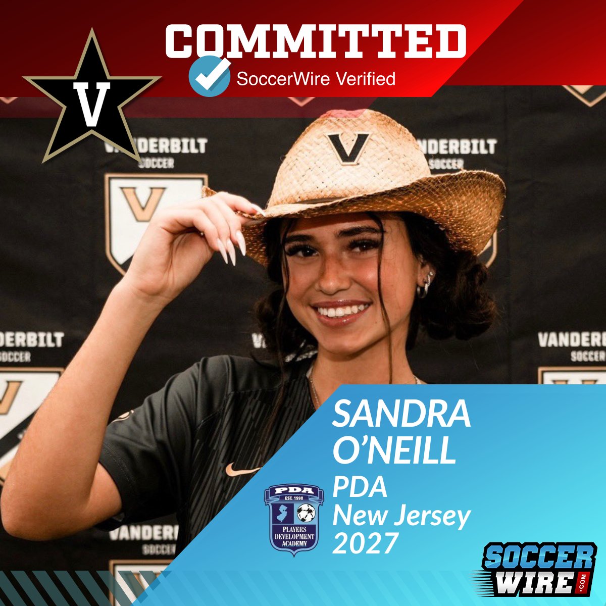 TheSoccerWire's tweet photo. Big additions for @TexasSoccer, @VandySoccer, @CowgirlFC, and @DelawareWSOC with these exciting Class of 2027 verbals coming out of Texas, New Jersey, Georgia, and Pennsylvania youth clubs. https://t.co/6oMllEYfkZ