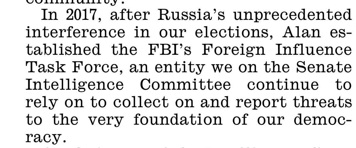Svetlana Lokhova (@realslokhova) on Twitter photo Mark Warner does not want anyone to look at the now-defunct FBI's "Foreign Influence Task Force"
Maybe <a href="/DNIGabbard/">DNI Tulsi Gabbard</a> should take a closer look at the abuse that was going there.
As Nunes explained, it's always the same people...
FBI's Alan Kohler established the Foreign Influence Mark Warner does not want anyone to look at the now-defunct FBI's "Foreign Influence Task Force"
Maybe <a href="/DNIGabbard/">DNI Tulsi Gabbard</a> should take a closer look at the abuse that was going there.
As Nunes explained, it's always the same people...
FBI's Alan Kohler established the Foreign Influence