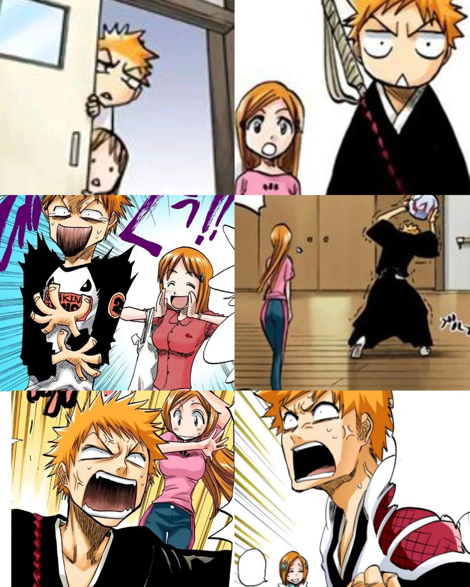 Ichigo e Orihime cutes 💕😄
 #bleachmangá #IchiHime