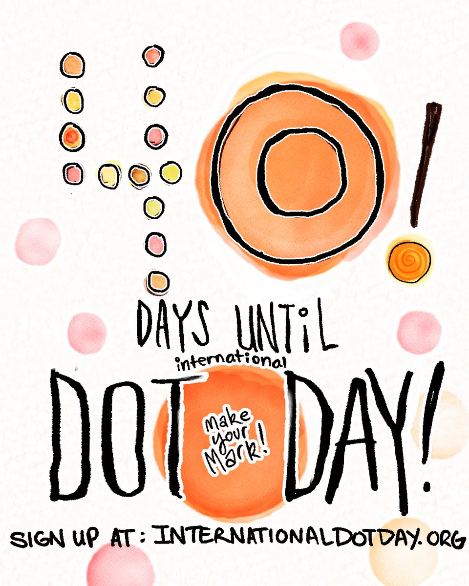 International Dot Day (@dotclubconnect) on Twitter photo 🎉 40 Days Until #InternationalDotDay! Now’s the perfect time to start planning your celebration! 🖍️
📥 Sign up today to get the free Educator's Guide and access creative ideas, activities, and resources!!
👉 Register here: bit.ly/4kGwDyU 🎉 40 Days Until #InternationalDotDay! Now’s the perfect time to start planning your celebration! 🖍️
📥 Sign up today to get the free Educator's Guide and access creative ideas, activities, and resources!!
👉 Register here: bit.ly/4kGwDyU