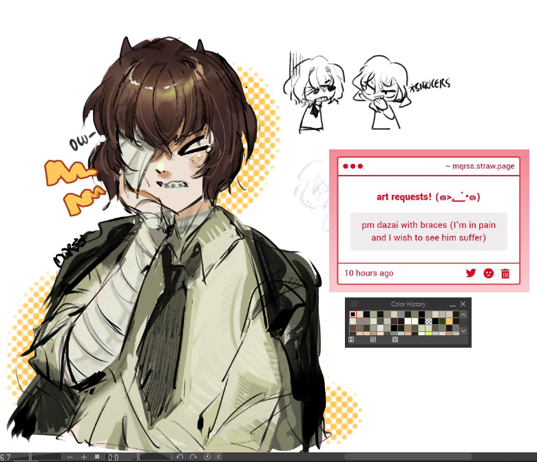 ty for the request! i hope you feel better 😭