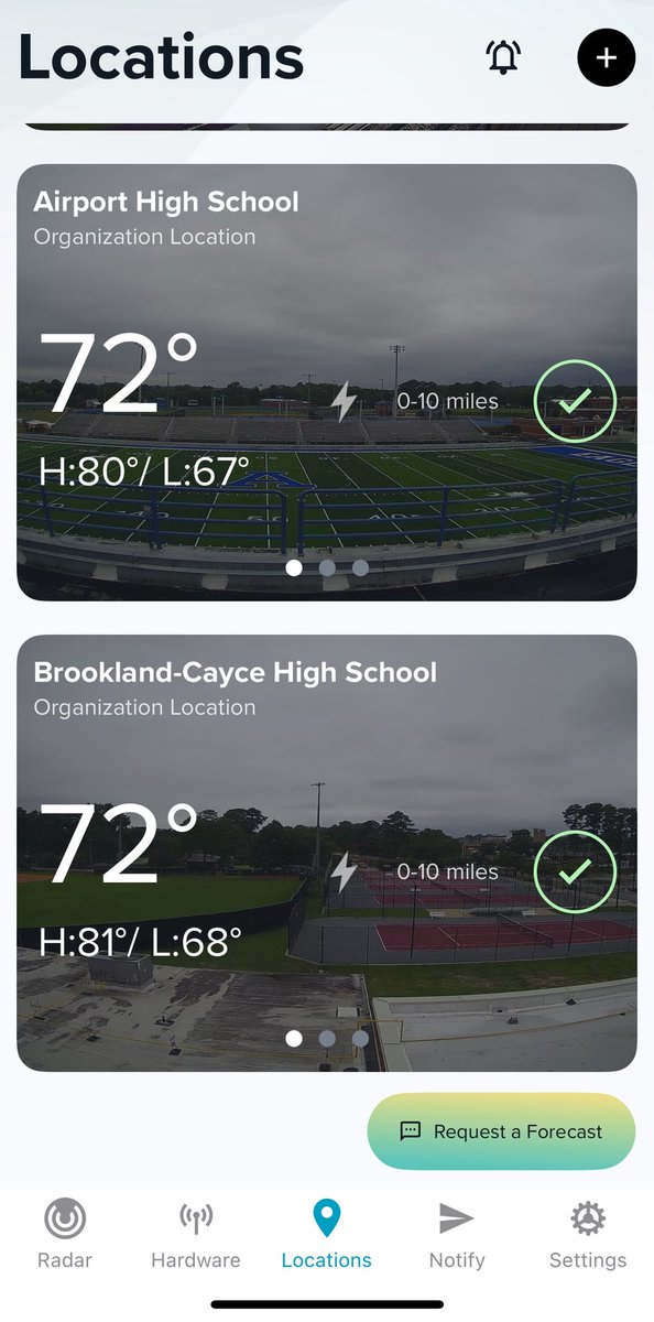 Matt Warren (@mwarren39) on Twitter photo Great to have Perry Weather Stations installed at AHS and BC! Will provide instant weather notifications to our coaches and staff during severe weather. <a href="/AHS_Leads/">Airport High School Eagles</a> <a href="/bchsbearcat/">Brookland Cayce High School Official</a> Great to have Perry Weather Stations installed at AHS and BC! Will provide instant weather notifications to our coaches and staff during severe weather. <a href="/AHS_Leads/">Airport High School Eagles</a> <a href="/bchsbearcat/">Brookland Cayce High School Official</a>