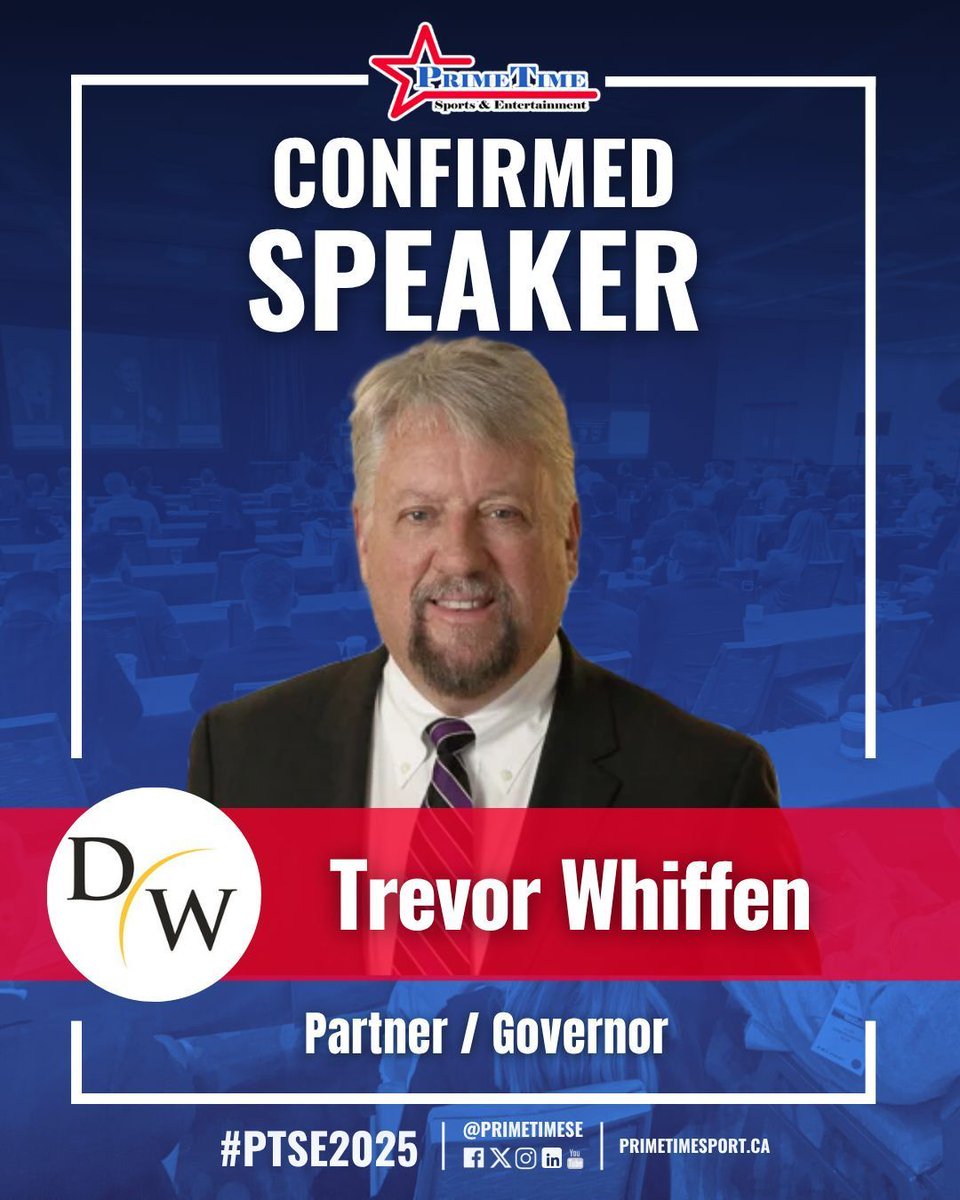 CONFIRMED: We are thrilled to announce that Trevor Whiffen, Partner, <a href="/dickinsonwright/">Dickinson Wright</a> &amp; Governor, <a href="/LondonKnights/">London Knights</a>, is a confirmed speaker at the 18th Annual PrimeTime Sports Management Conference &amp; Trade Show Presented by MLSE - The Westin Harbour Castle, November 2-4, 2025.
