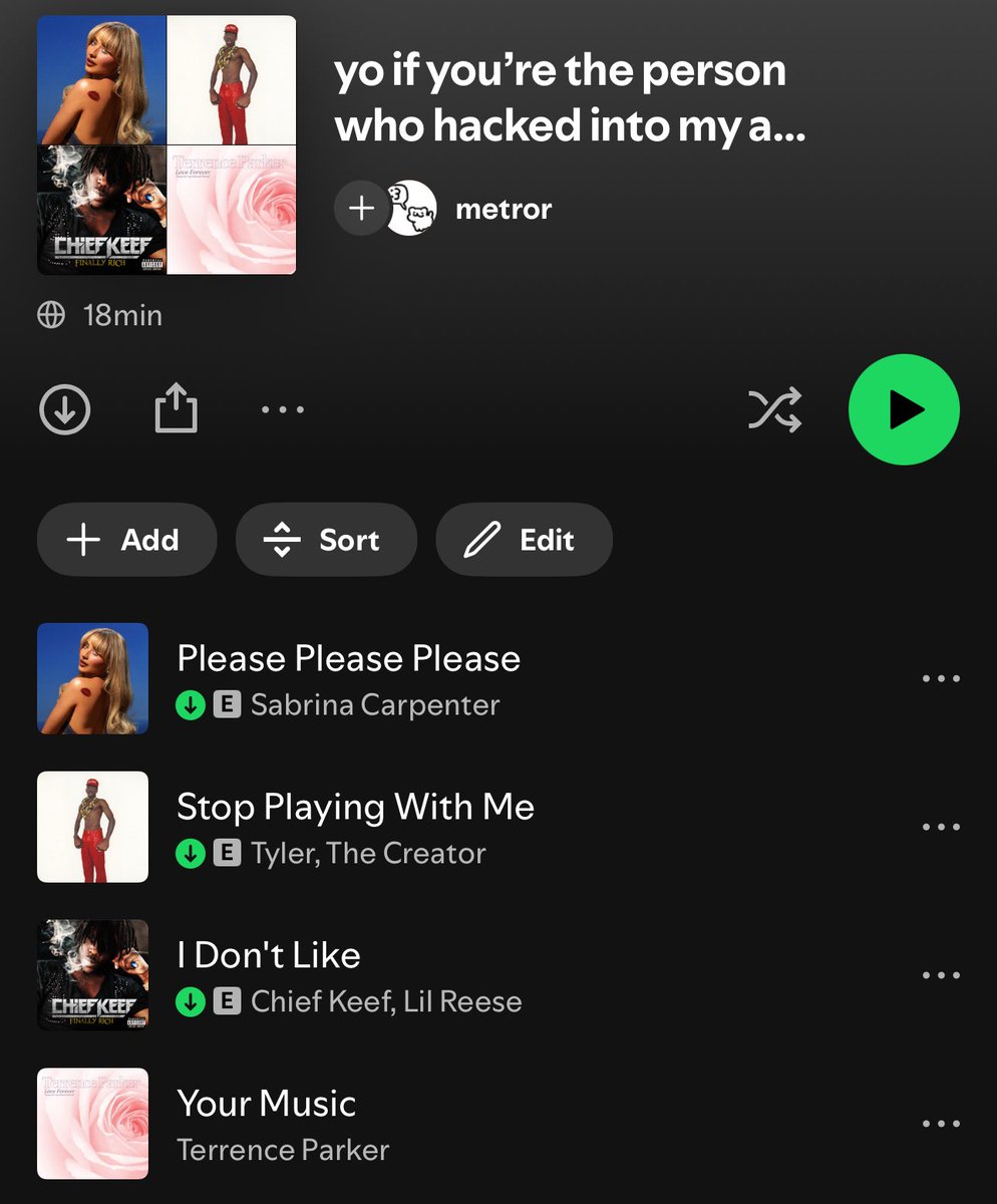My Spotify is having issues. I need to send a message