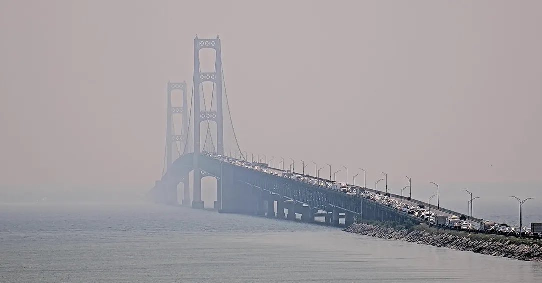 Smoky sunshine again today across Michigan…

You step outside and it smells like a campfire, but there’s no campfire. 

Just that Canadian wildfire smoke hanging over us like an unwanted houseguest. 

And once again, the state has issued another air quality alert. You’re