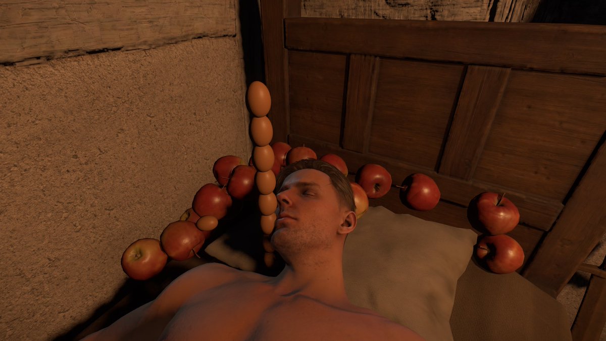 also i tried dropping eggs on hans and they stacked??????