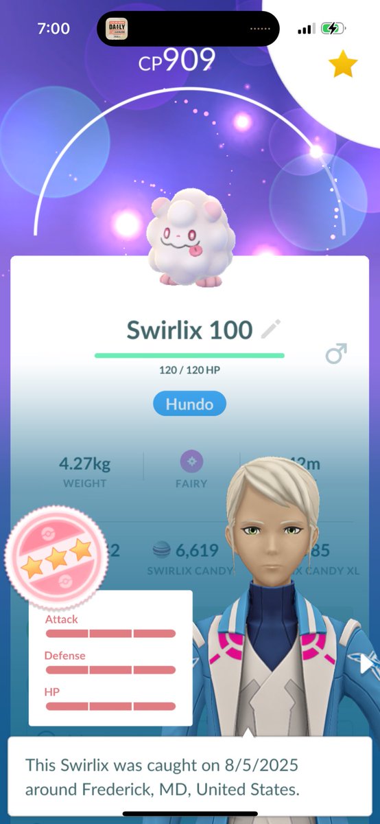 DylanJustison's tweet image. ☁️🍭 Swirlix Spotlight Hour Recap ☁️🍭

Catches: 391
XP: 182,920
Stardust : 161,620
WB 🌫️: ✅
Spacial Rend 🪄🪐 : ✅
XL’s: 429
Shiny’s ✨: 8️⃣
Hundo’s 💯: 1️⃣

And a clean sweep at the showcases 🧹
#PokemonGo