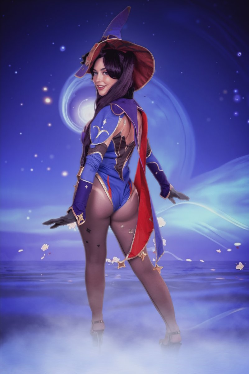 ✨ I made a couple of #fanarts of Jewelz Blu <a href="/jewelz_blu/">✨Jewelz✨🐱 $3.50 OF⚡️TOP .08%</a> like Mona from Genshin Impact. ⚔️
She looks amazing!!! 🌸
Original 📸 by <a href="/vrconk/">VR Conk</a> 

#cosplay #cosplayer #Photoshop #GenshinImpact