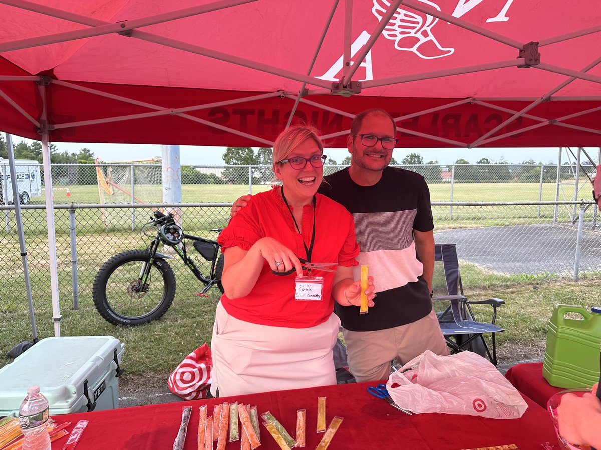 North Andover School Committee Chair and Vice Chair at National Night Out! The freeze pops and bubbles were a big hit.