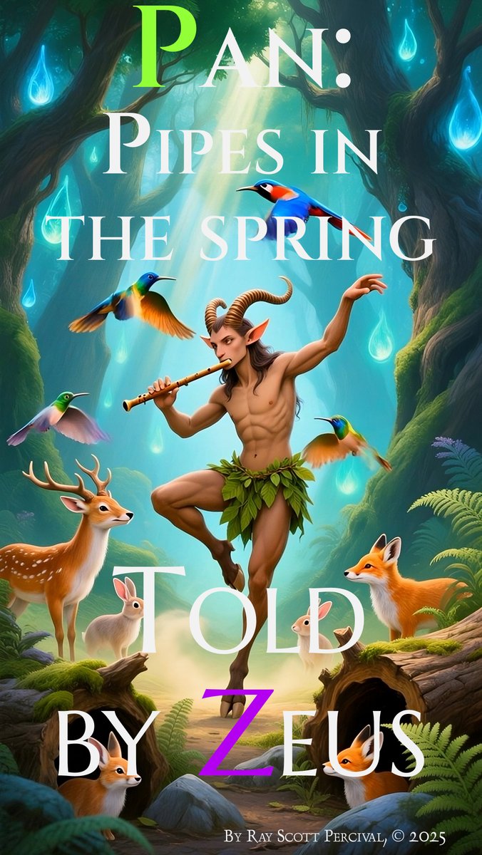 🎭 Premiere Announcement! 🎶

This Friday morning, 8th August.

🌿 "Pan: Pipes in the Spring"
Told by Zeus.

© 2025  Ray Scott Percival  
Original music, concept, lyrics and editing.

[Even philosophers can indulge in human flourishing -Lol!😎🤣.]