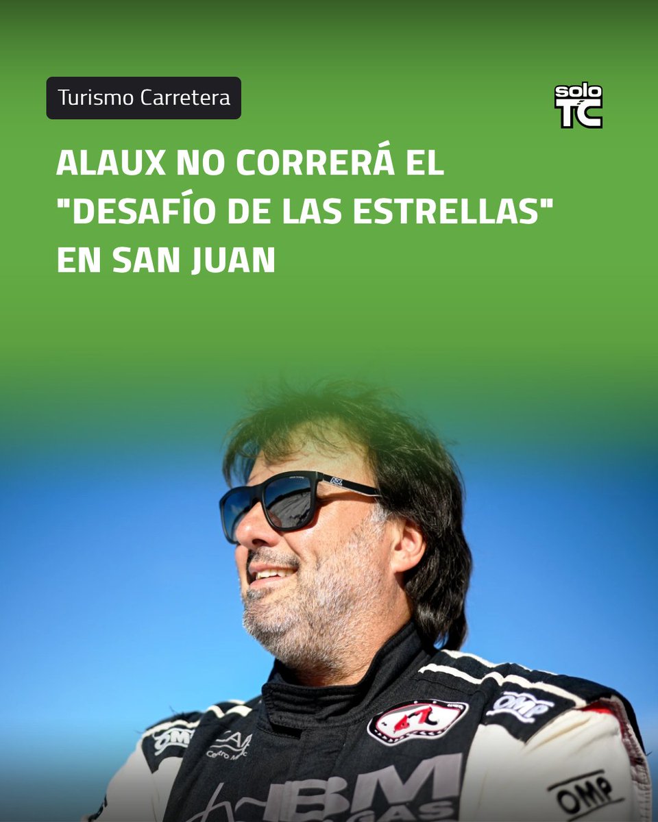SoloTC (@solotcok) on Twitter photo 🚨 <a href="/SergioAlaux/">Sergio Alaux</a> se baja del #TurismoCarretera en San Juan.
🗣 "Por cuestiones presupuestarias y teniendo en cuenta que hay dos carreras en un mes, decidimos no estar presentes compitiendo en la fecha de #TCenSanJuan", señaló el oriundo de Pigüe en sus redes sociales. 🚨 <a href="/SergioAlaux/">Sergio Alaux</a> se baja del #TurismoCarretera en San Juan.
🗣 "Por cuestiones presupuestarias y teniendo en cuenta que hay dos carreras en un mes, decidimos no estar presentes compitiendo en la fecha de #TCenSanJuan", señaló el oriundo de Pigüe en sus redes sociales.