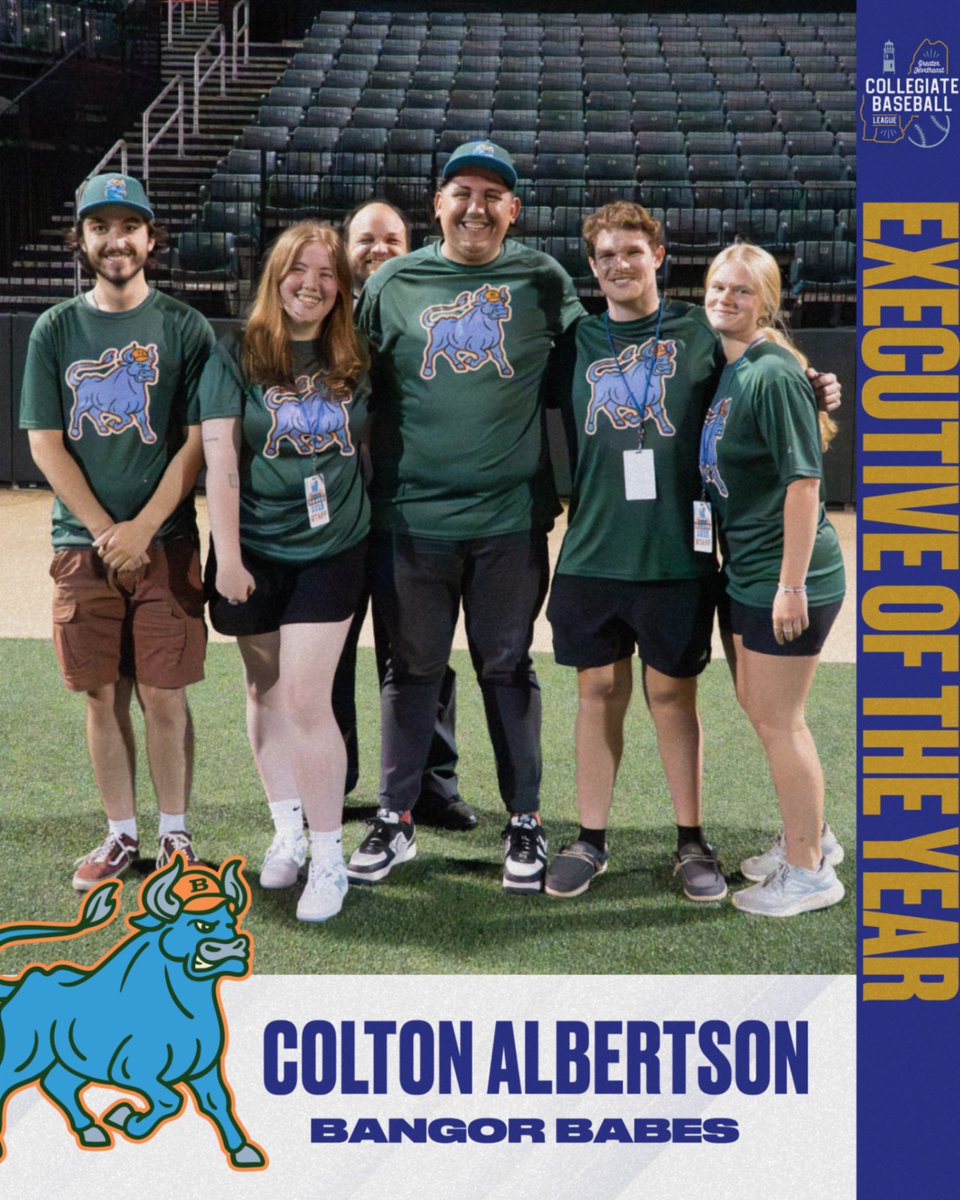 🏆 GNCBL Executive of the Year 🏆

Colton Albertson built a roster that raked and a culture that won. The man behind the Bangor Babes' success gets the recognition he deserves.

👏 Congrats, Colton!

#BangorBabes #ExecutiveOfTheYear #GNCBL #BullHitsHappen #ThisIsSummerBall