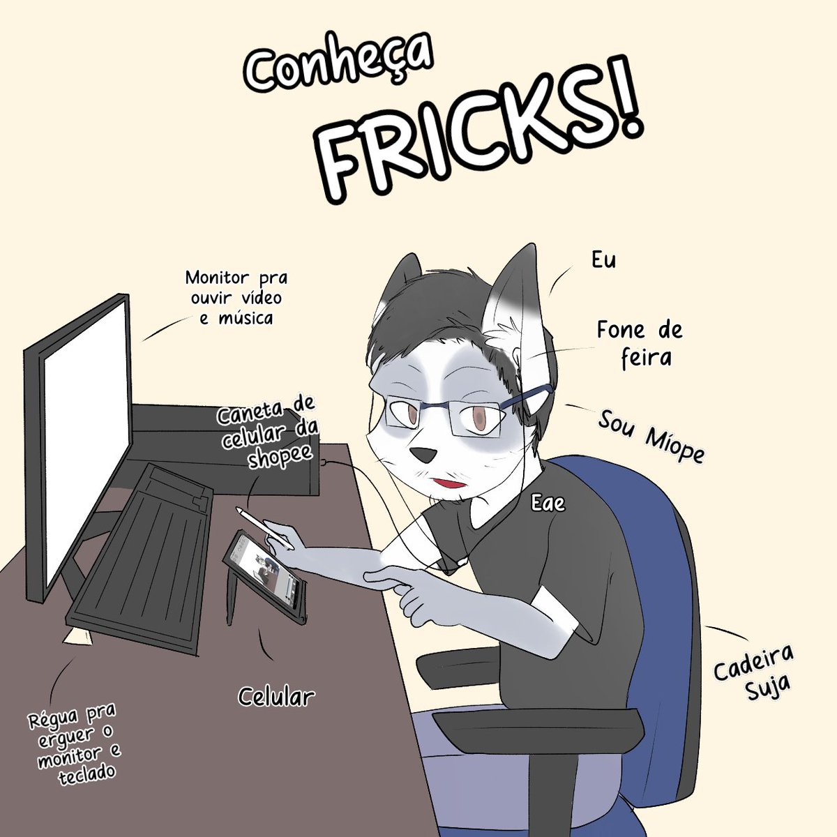 You / your fursona

Tentei fazer parecido comigo