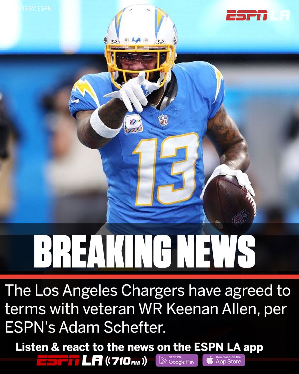 The six-time Pro-Bowl WR returns to the Bolts after spending one season with the Chicago Bears.