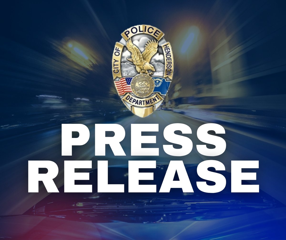 Henderson Police Domestic Violence Investigation Leads to Vehicle Pursuit and Arrest.

More information: bit.ly/4fxphNy